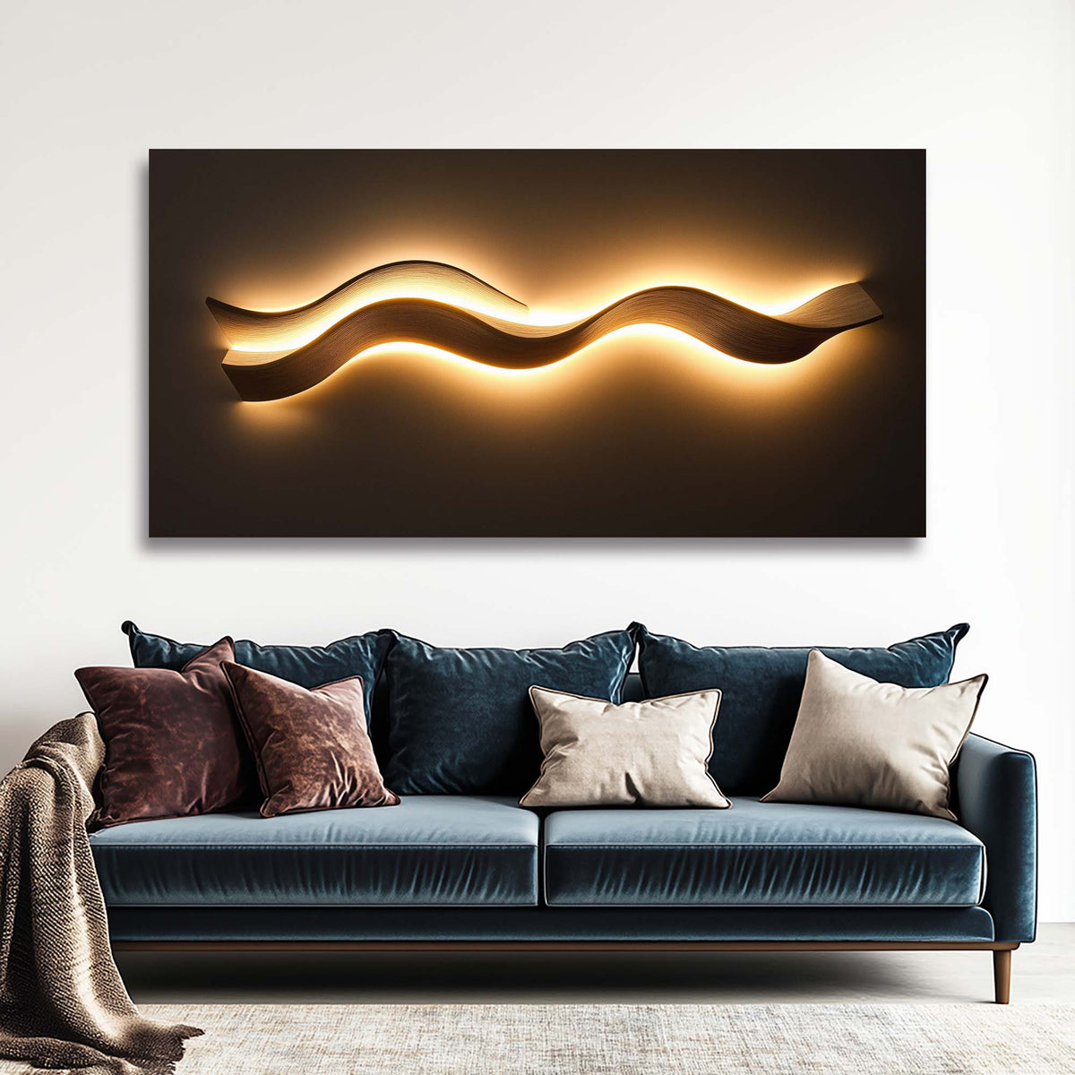 Yellow Abstract Wall Art for Living Room Canvas Painting Prints Art Deco Artwork Office Bedroom Decor