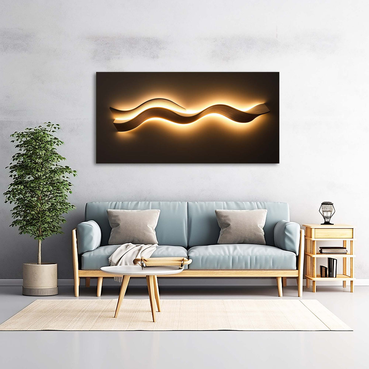 Yellow Abstract Wall Art for Living Room Canvas Painting Prints Art Deco Artwork Office Bedroom Decor