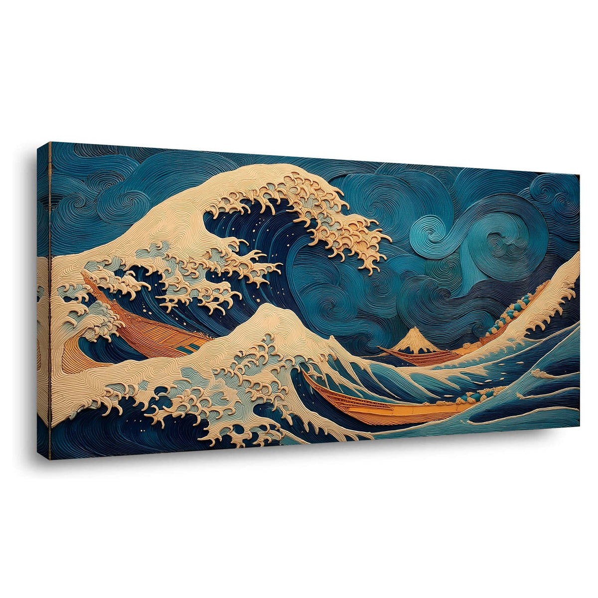 Blue Oriental Nature Wall Art Canvas Painting Prints Artwor Office Bedroom Living Room Decor