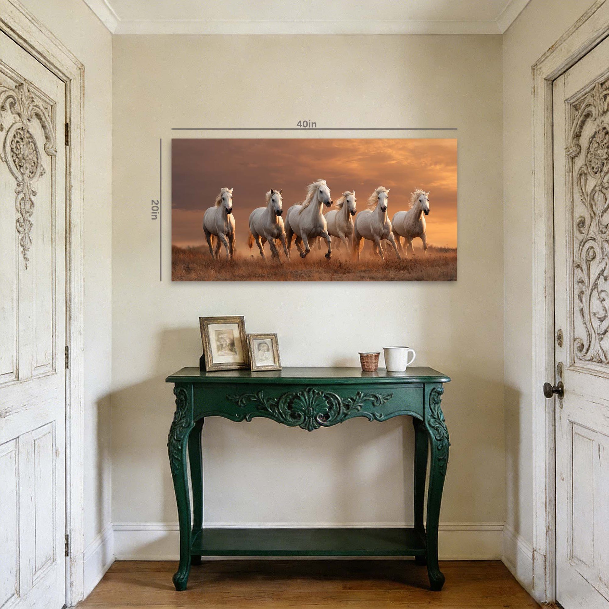 Navy Blue Wildlife Animals Canvas Wall Art for Living Room Prints Artwork Bedroom Office Decor
