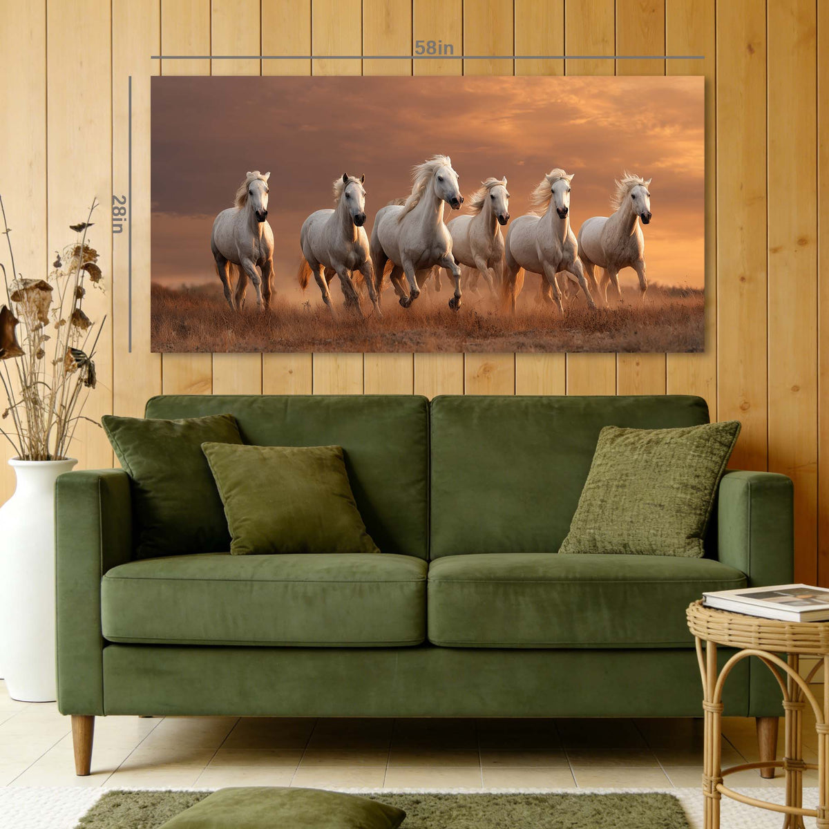 Navy Blue Wildlife Animals Canvas Wall Art for Living Room Prints Artwork Bedroom Office Decor