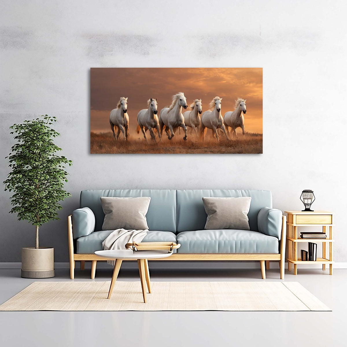 Navy Blue Wildlife Animals Canvas Wall Art for Living Room Prints Artwork Bedroom Office Decor