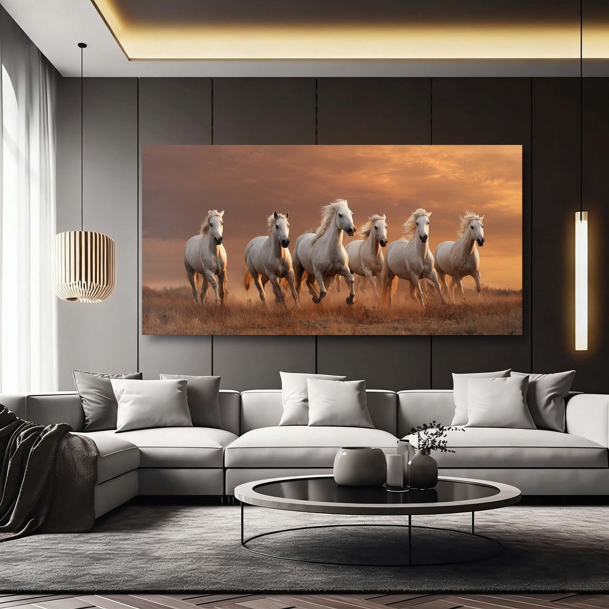 Navy Blue Wildlife Animals Canvas Wall Art for Living Room Prints Artwork Bedroom Office Decor