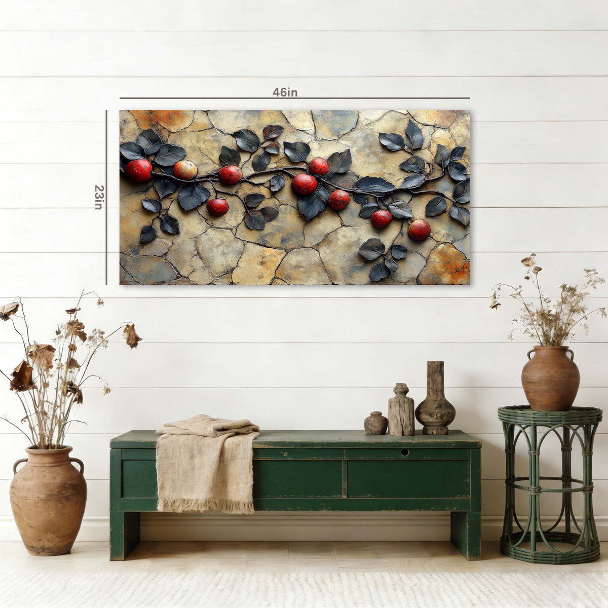 Red Floral Wall Art Paintings Print Canvas Painting Prints Modern Artwork Office Living Room Over the Couch Bedroom Decor