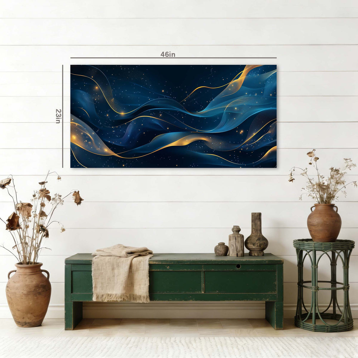 Blue Fantasy Abstract Wall Art Art Deco Painting Prints Canvas Artwork Living Room Family Bedroom Office Decor