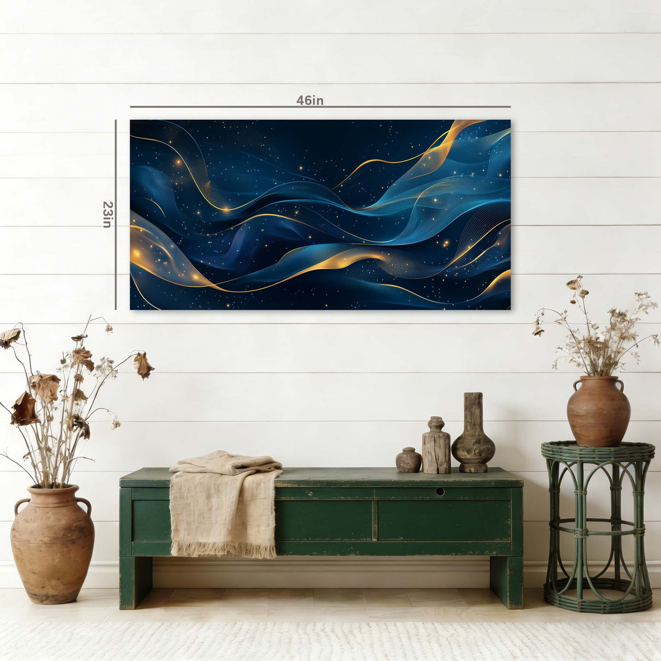 Blue Fantasy Abstract Wall Art Art Deco Painting Prints Canvas Artwork Living Room Family Bedroom Office Decor