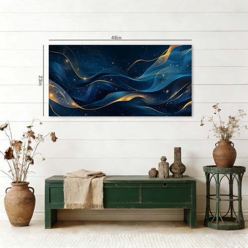 Blue Fantasy Abstract Wall Art Art Deco Painting Prints Canvas Artwork Living Room Family Bedroom Office Decor