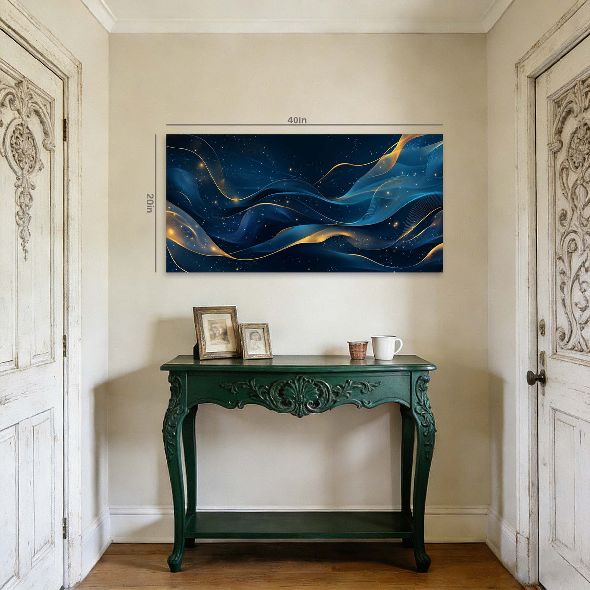 Blue Fantasy Abstract Wall Art Art Deco Painting Prints Canvas Artwork Living Room Family Bedroom Office Decor