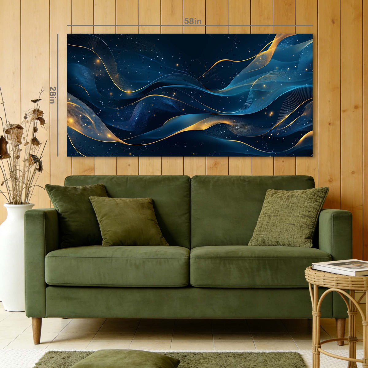 Blue Fantasy Abstract Wall Art Art Deco Painting Prints Canvas Artwork Living Room Family Bedroom Office Decor