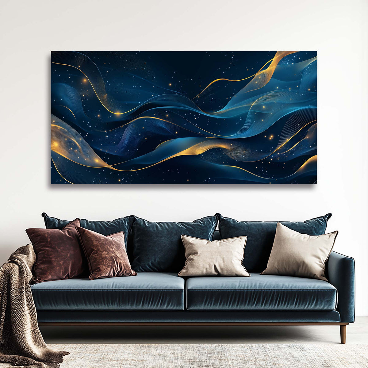 Blue Fantasy Abstract Wall Art Art Deco Painting Prints Canvas Artwork Living Room Family Bedroom Office Decor