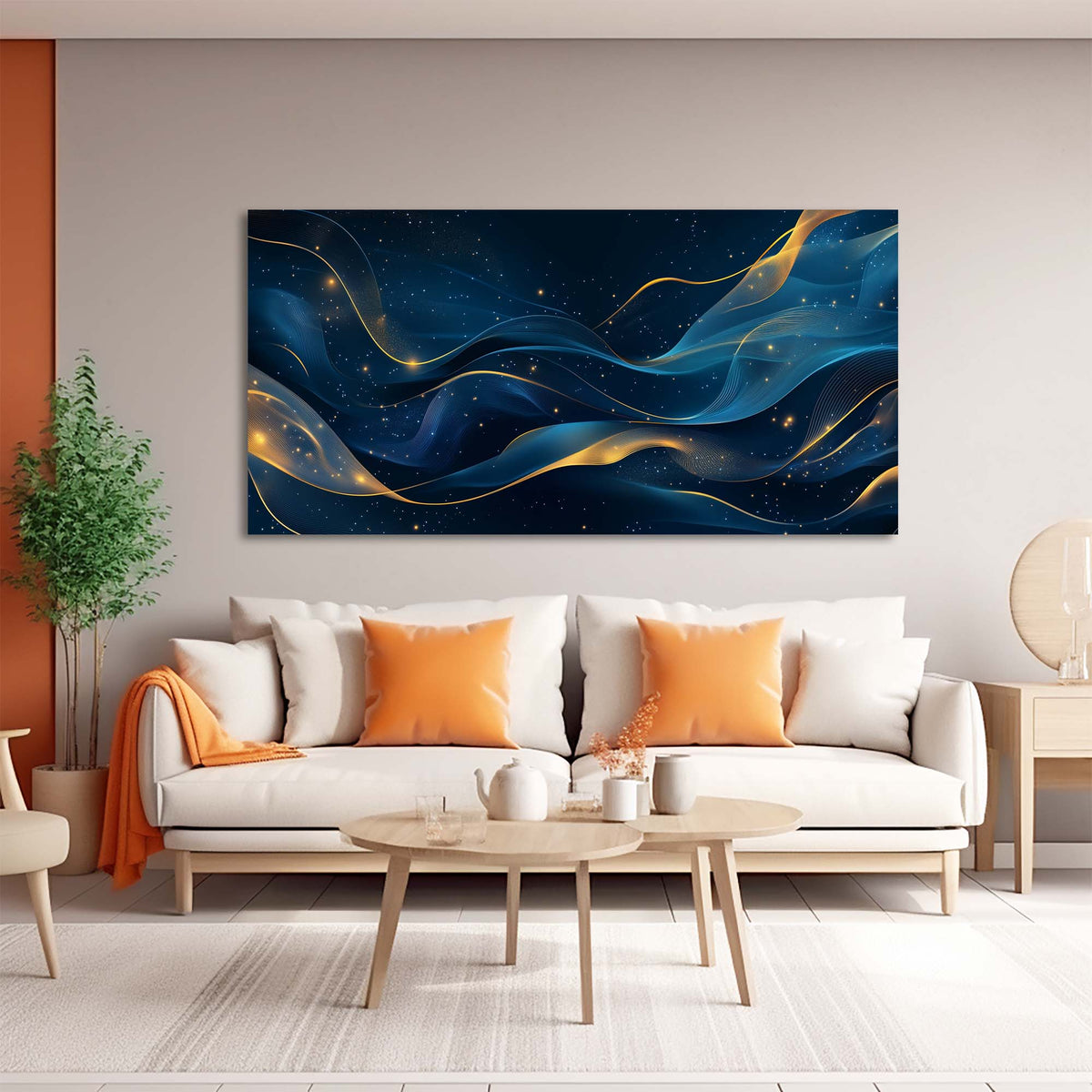 Blue Fantasy Abstract Wall Art Art Deco Painting Prints Canvas Artwork Living Room Family Bedroom Office Decor