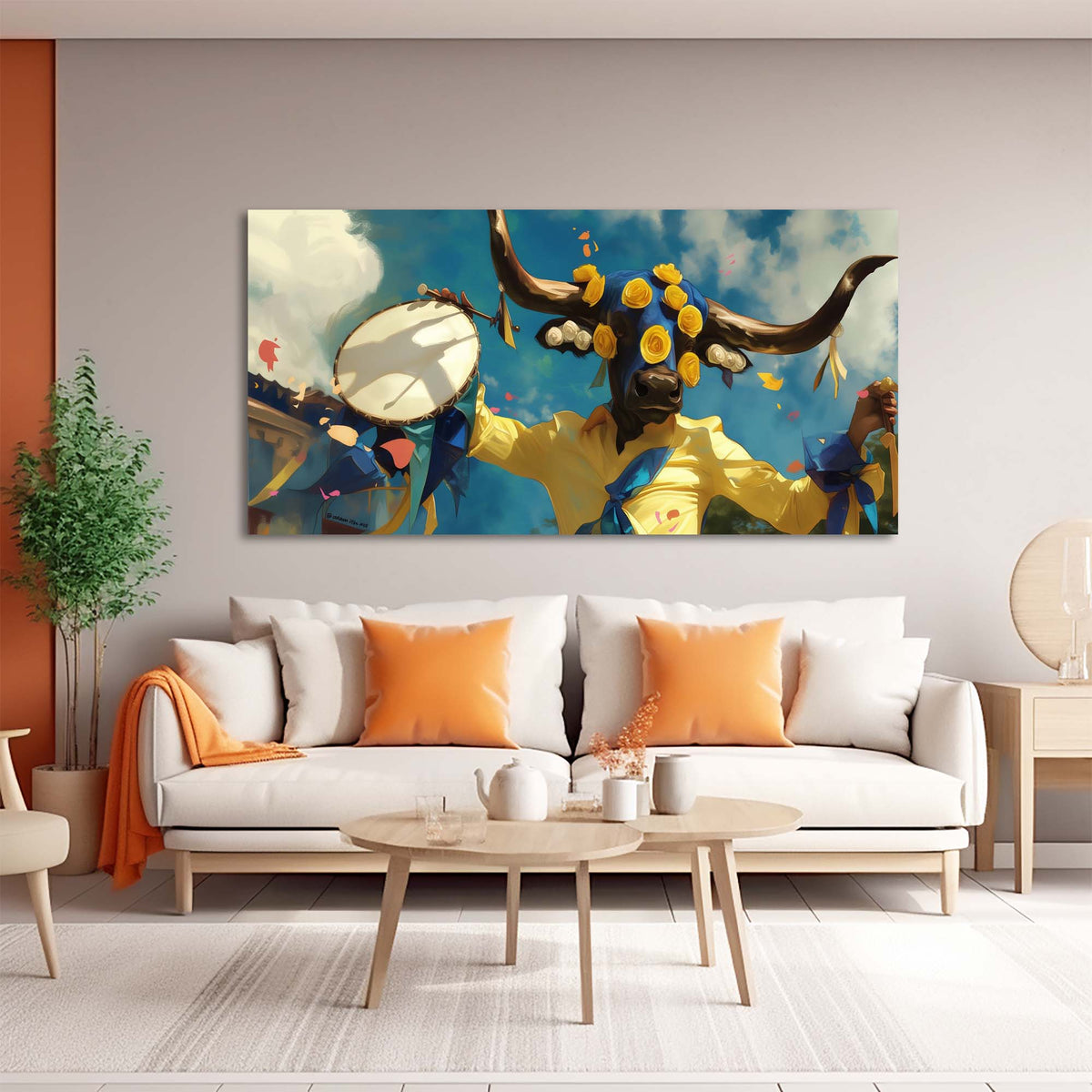 Blue Fantasy Floral Wall Art Art Deco Painting Prints Canvas Artwork Living Room Family Bedroom Office Decor