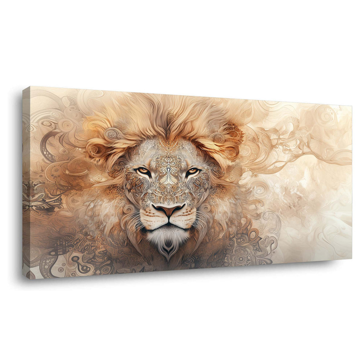 Beige Fantasy Animals Wall Art Modern Canvas Painting Prints Artwork Office Hallway Bedroom Living Room Decor