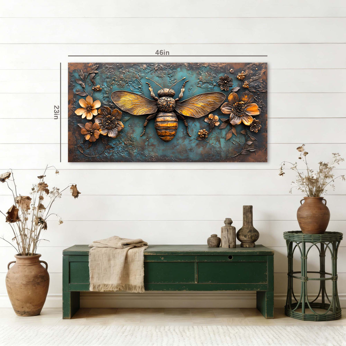 Navy Blue Vintage Floral Wall Art Art Deco Painting Prints Canvas Artwork Living Room Family Bedroom Office Decor