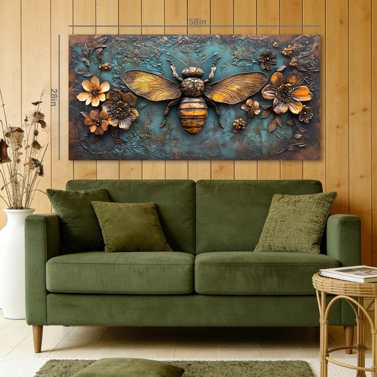 Navy Blue Vintage Floral Wall Art Art Deco Painting Prints Canvas Artwork Living Room Family Bedroom Office Decor