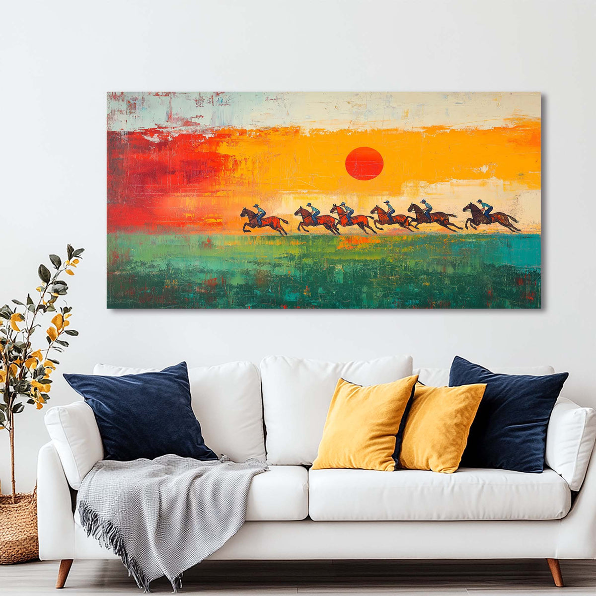 Green Abstract Animals Wall Art for Living Room Canvas Painting Prints Artwork Family Bedroom Office Decor