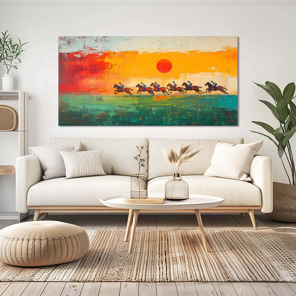 Green Abstract Animals Wall Art for Living Room Canvas Painting Prints Artwork Family Bedroom Office Decor
