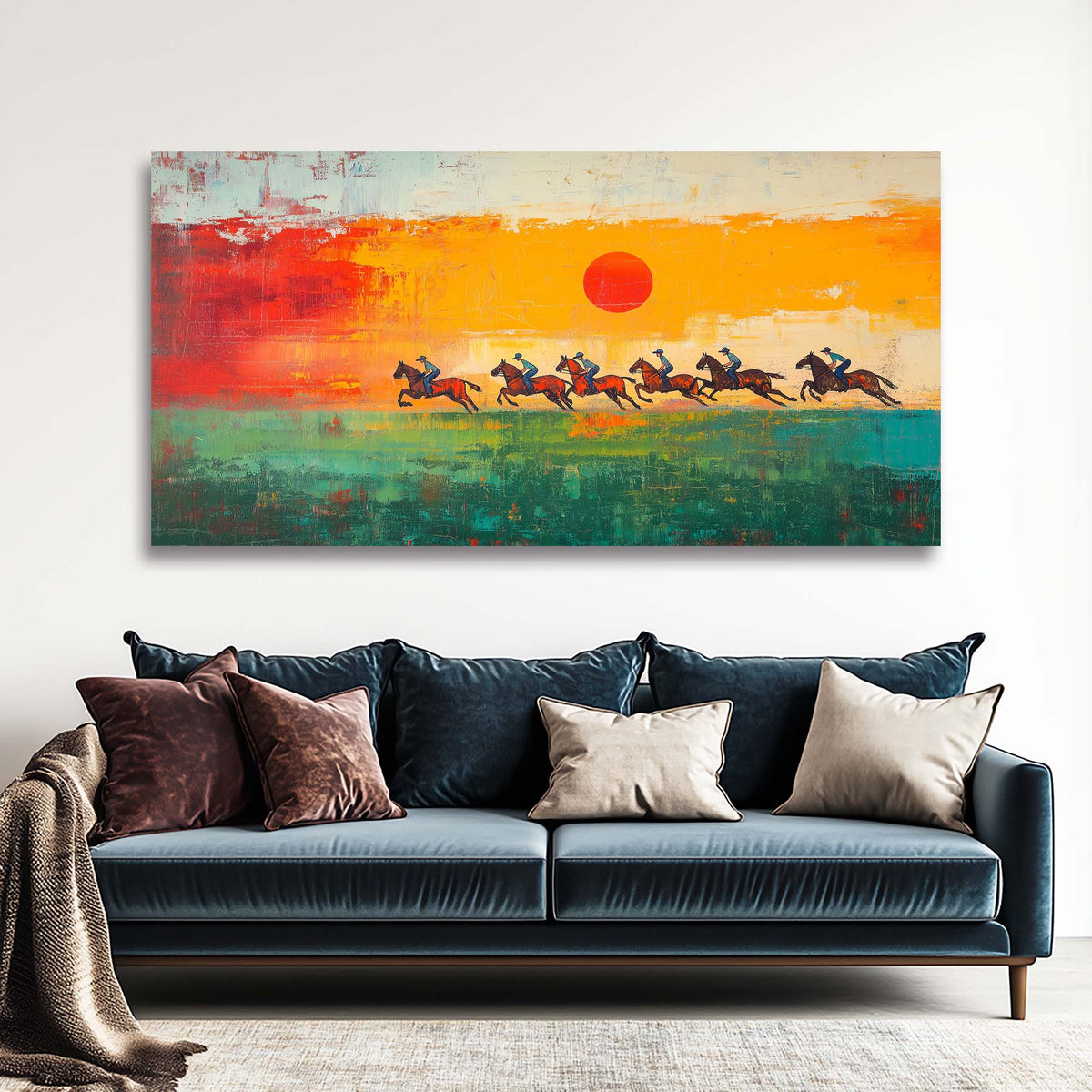 Green Abstract Animals Wall Art for Living Room Canvas Painting Prints Artwork Family Bedroom Office Decor