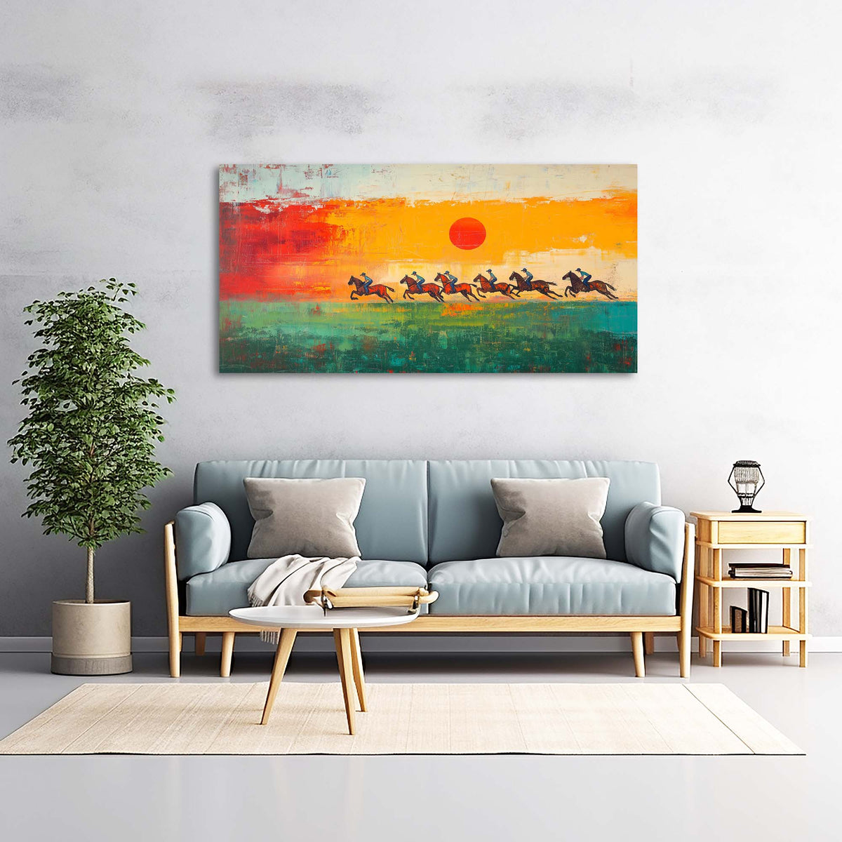 Green Abstract Animals Wall Art for Living Room Canvas Painting Prints Artwork Family Bedroom Office Decor