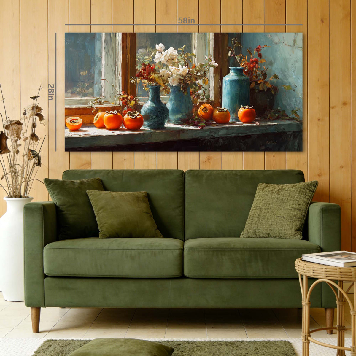 Red Vintage Floral Wall Art Art Deco Painting Prints Canvas Artwork Living Room Family Bedroom Office Decor