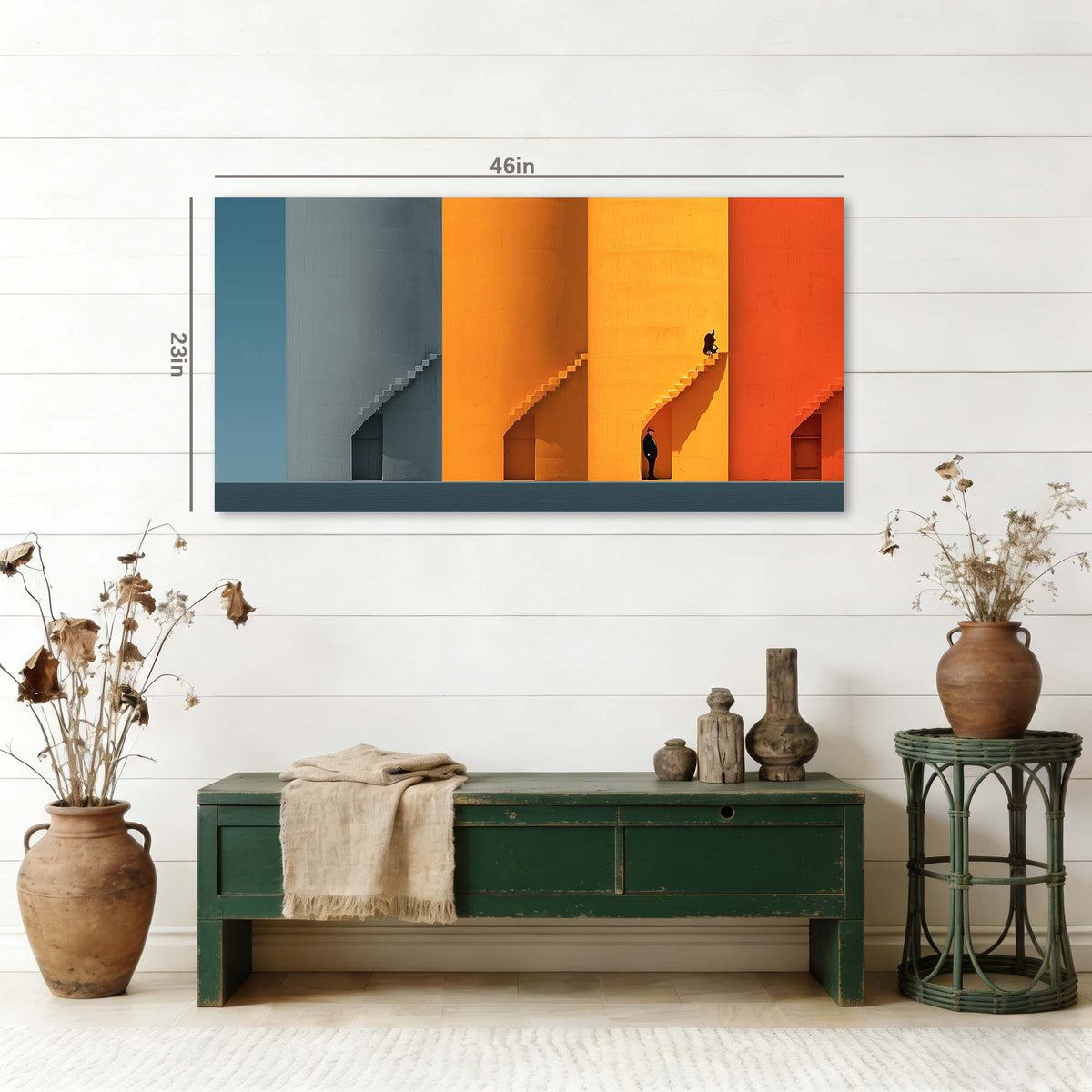 Gold Urban Abstract Wall Art Modern Canvas Painting Prints Artwork Office Hallway Bedroom Living Room Decor