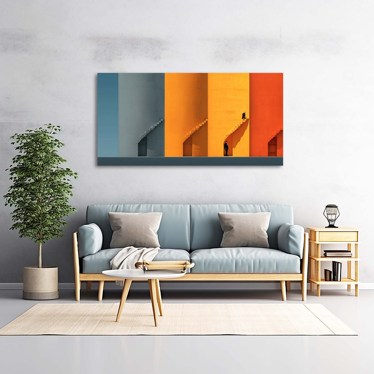 Gold Urban Abstract Wall Art Modern Canvas Painting Prints Artwork Office Hallway Bedroom Living Room Decor