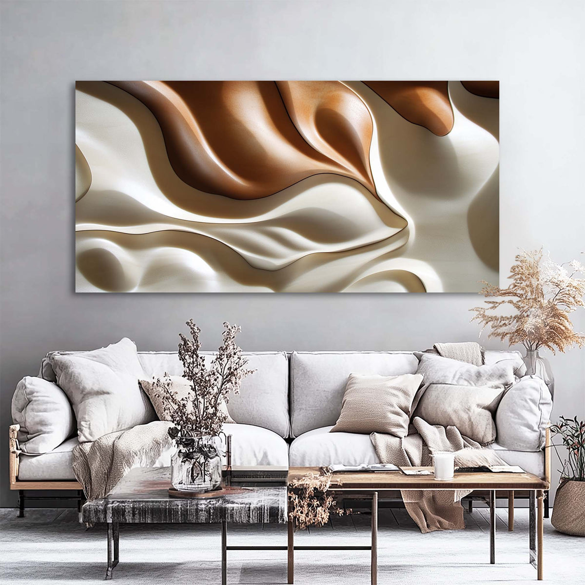 Brown Abstract Abstract Wall Art Canvas Painting Prints Artwor Office Bedroom Living Room Decor