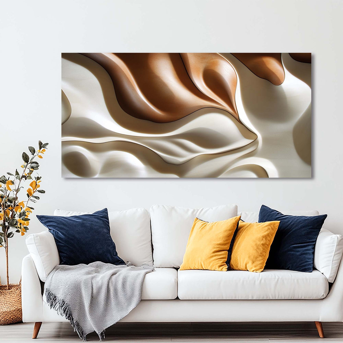 Brown Abstract Abstract Wall Art Canvas Painting Prints Artwor Office Bedroom Living Room Decor