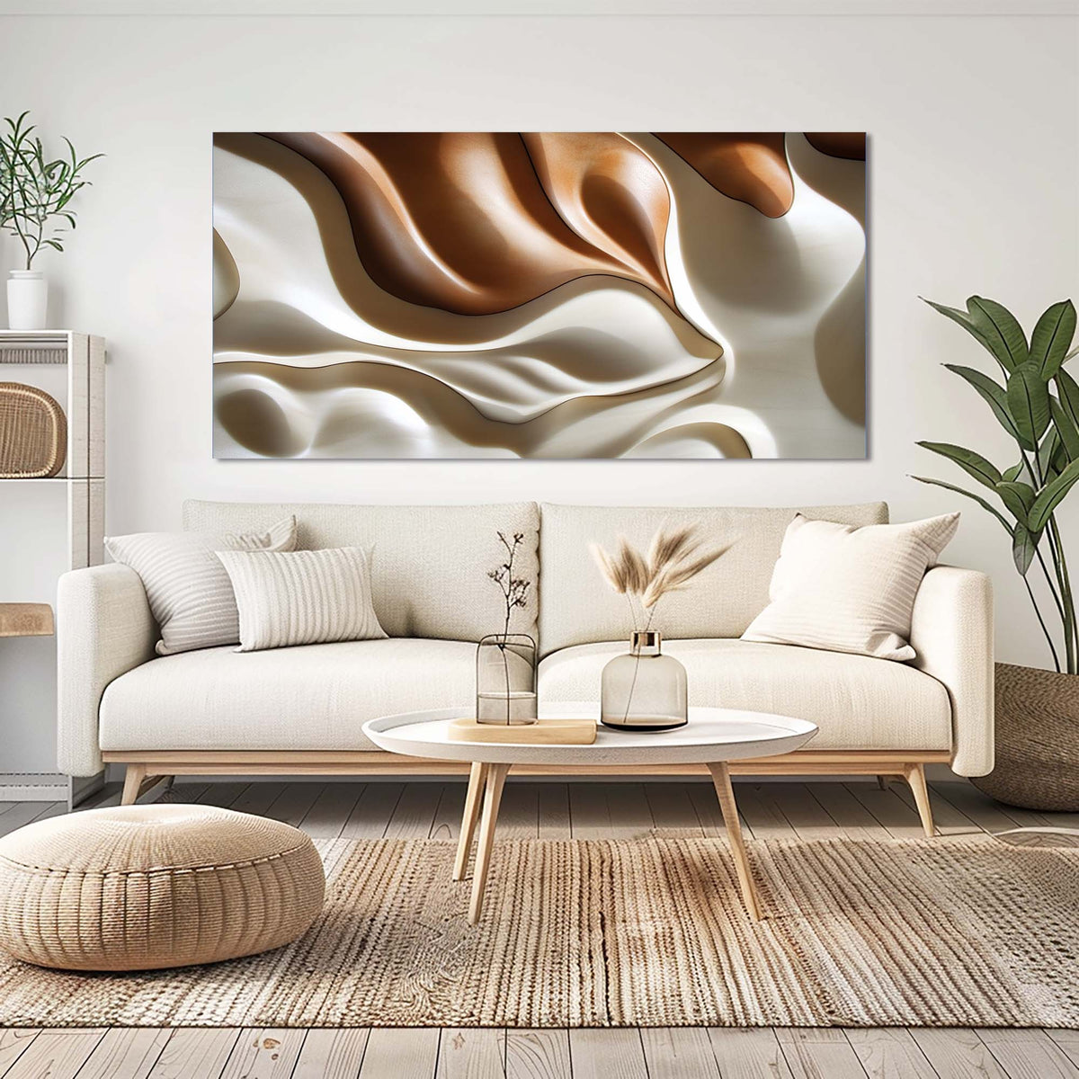 Brown Abstract Abstract Wall Art Canvas Painting Prints Artwor Office Bedroom Living Room Decor