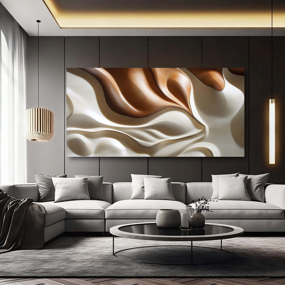 Brown Abstract Abstract Wall Art Canvas Painting Prints Artwor Office Bedroom Living Room Decor