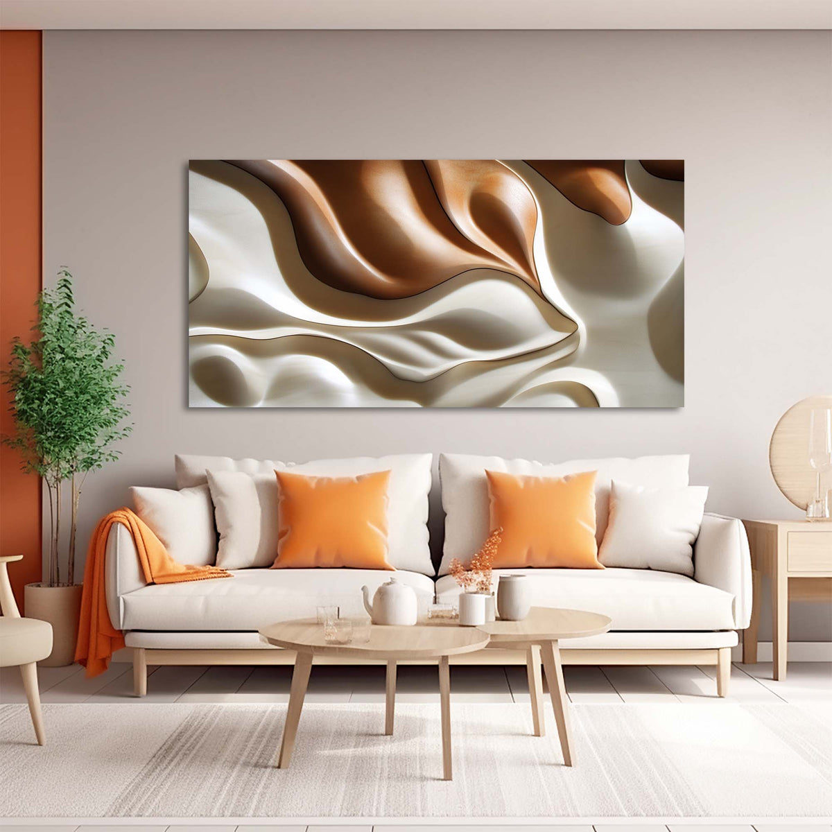 Brown Abstract Abstract Wall Art Canvas Painting Prints Artwor Office Bedroom Living Room Decor