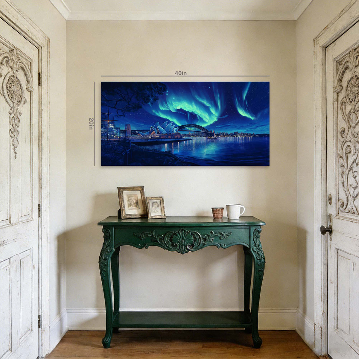 Navy Blue Fantasy Science Fiction Wall Art for Living Room Canvas Painting Prints Artwork Family Bedroom Office Decor