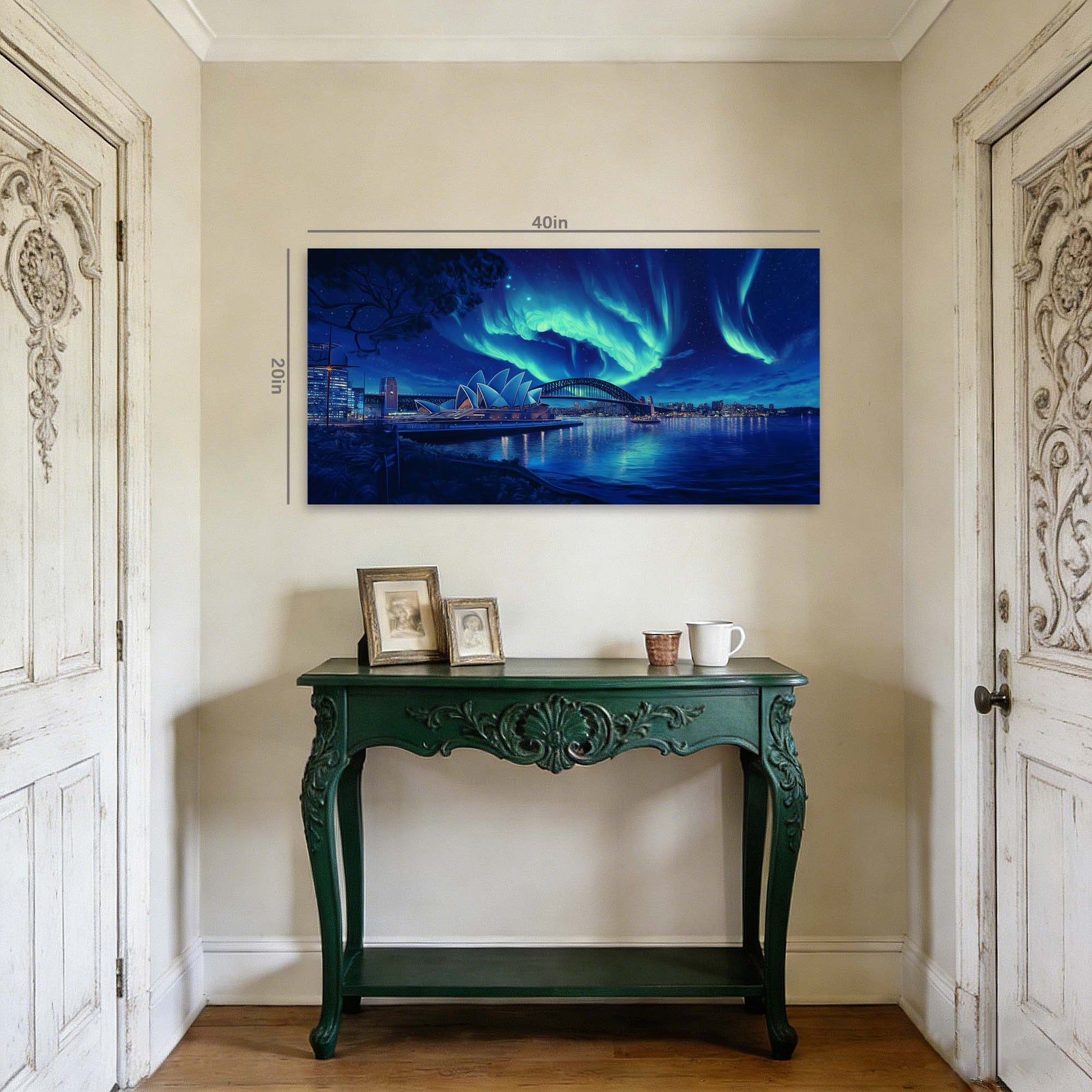 Navy Blue Fantasy Science Fiction Wall Art for Living Room Canvas Painting Prints Artwork Family Bedroom Office Decor