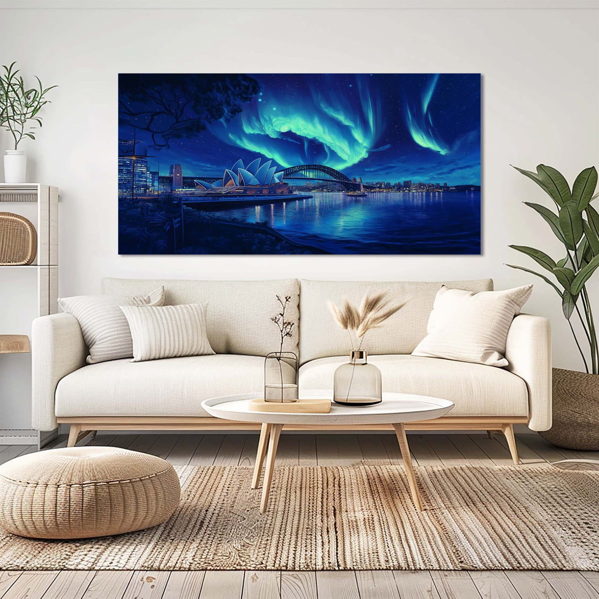 Navy Blue Fantasy Science Fiction Wall Art for Living Room Canvas Painting Prints Artwork Family Bedroom Office Decor