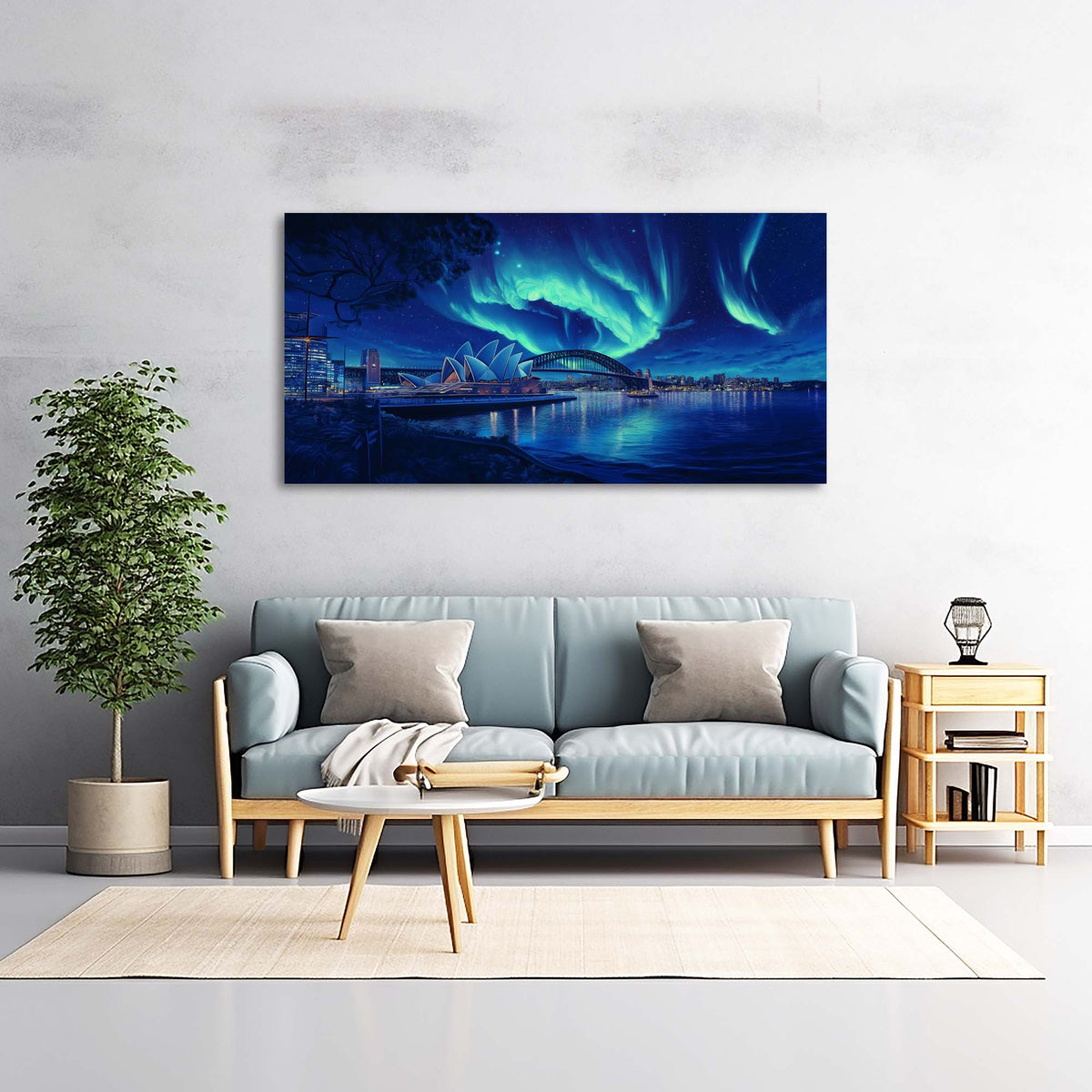Navy Blue Fantasy Science Fiction Wall Art for Living Room Canvas Painting Prints Artwork Family Bedroom Office Decor