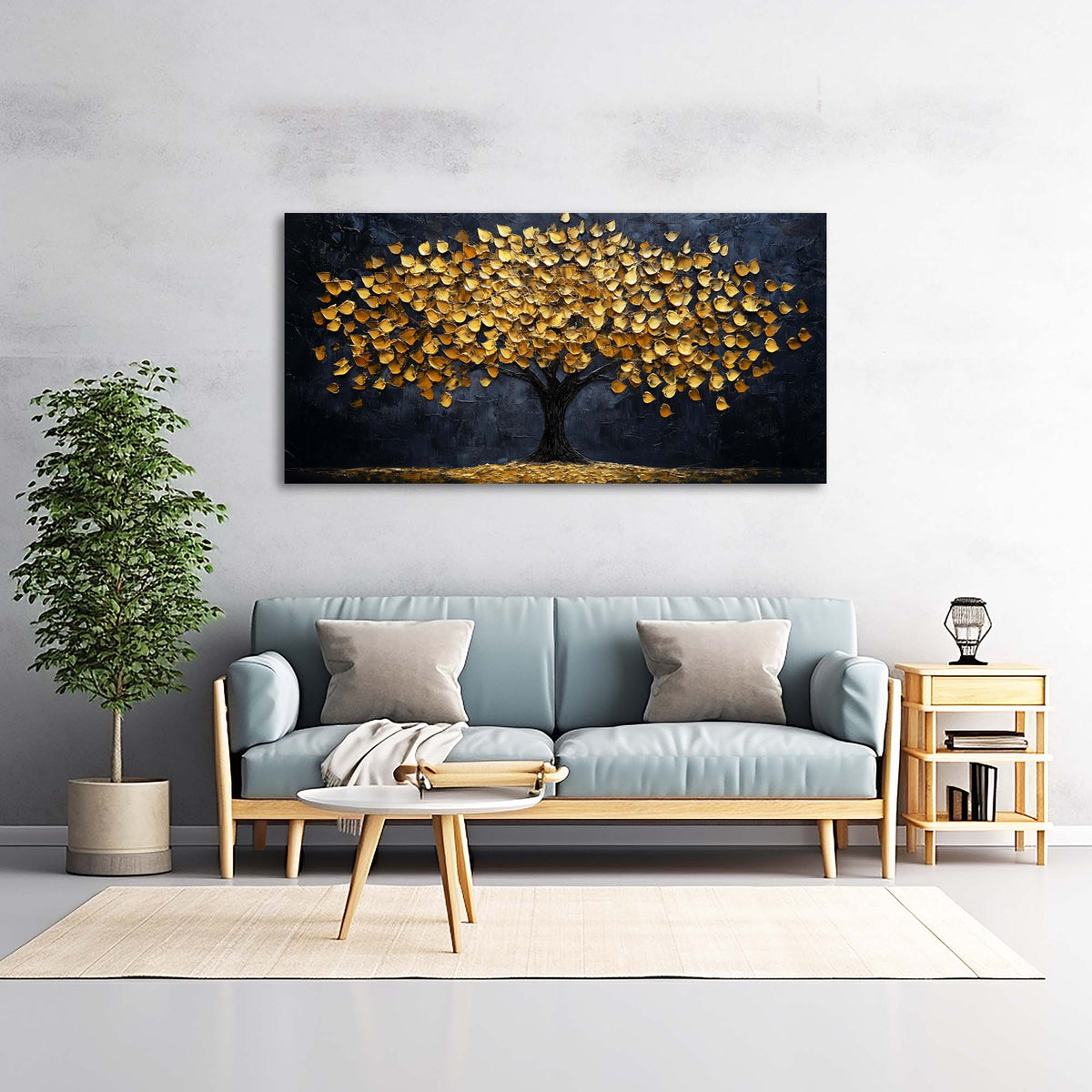 Navy Blue Abstract Abstract Wall Art Modern Canvas Painting Prints Artwork Office Hallway Bedroom Living Room Decor