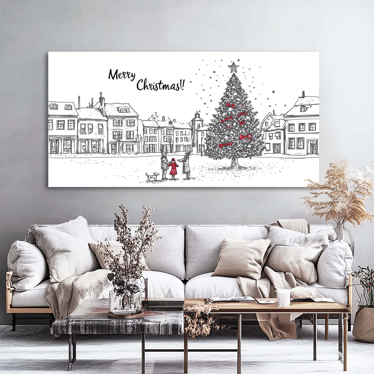Red Vintage Vintage Wall Art Modern Canvas Painting Prints Artwork Office Hallway Bedroom Living Room Decor