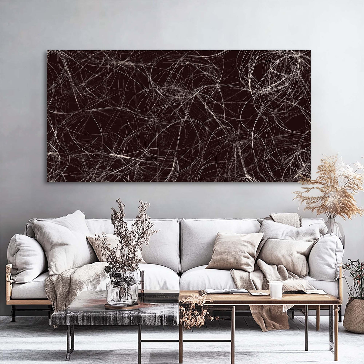 White Abstract Abstract Canvas Wall Art for Living Room Prints Artwork Bedroom Office Decor