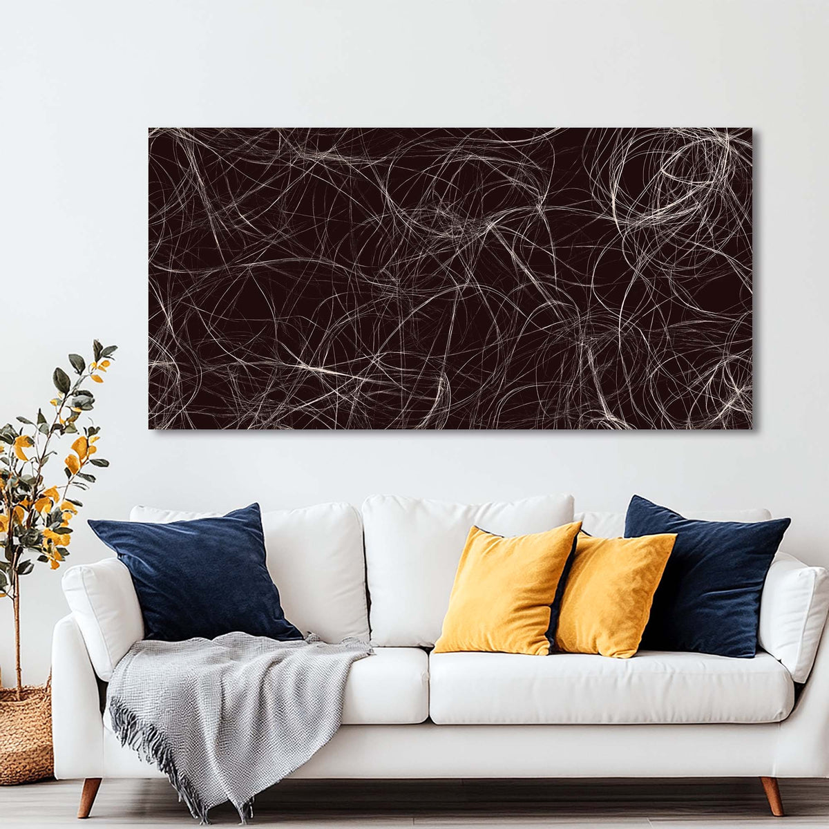 White Abstract Abstract Canvas Wall Art for Living Room Prints Artwork Bedroom Office Decor
