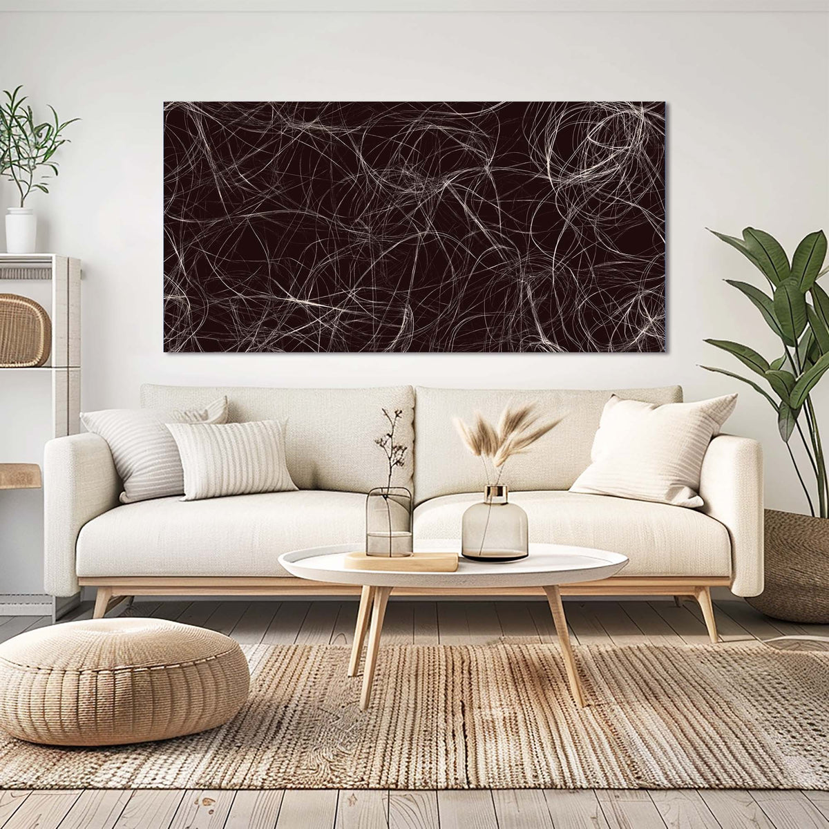 White Abstract Abstract Canvas Wall Art for Living Room Prints Artwork Bedroom Office Decor