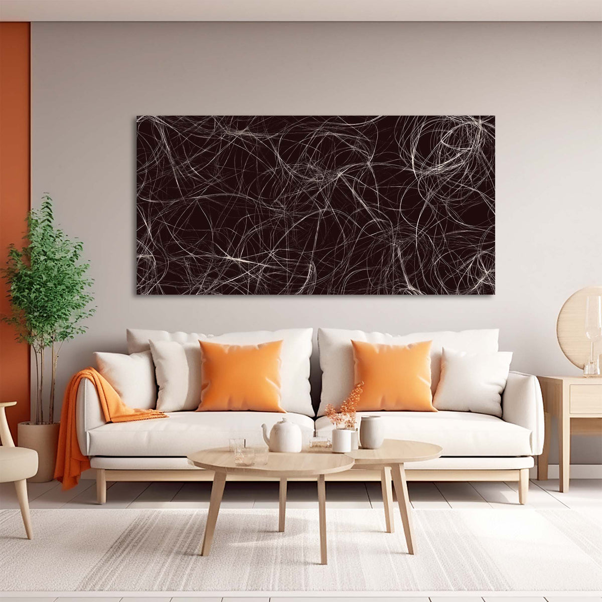 White Abstract Abstract Canvas Wall Art for Living Room Prints Artwork Bedroom Office Decor