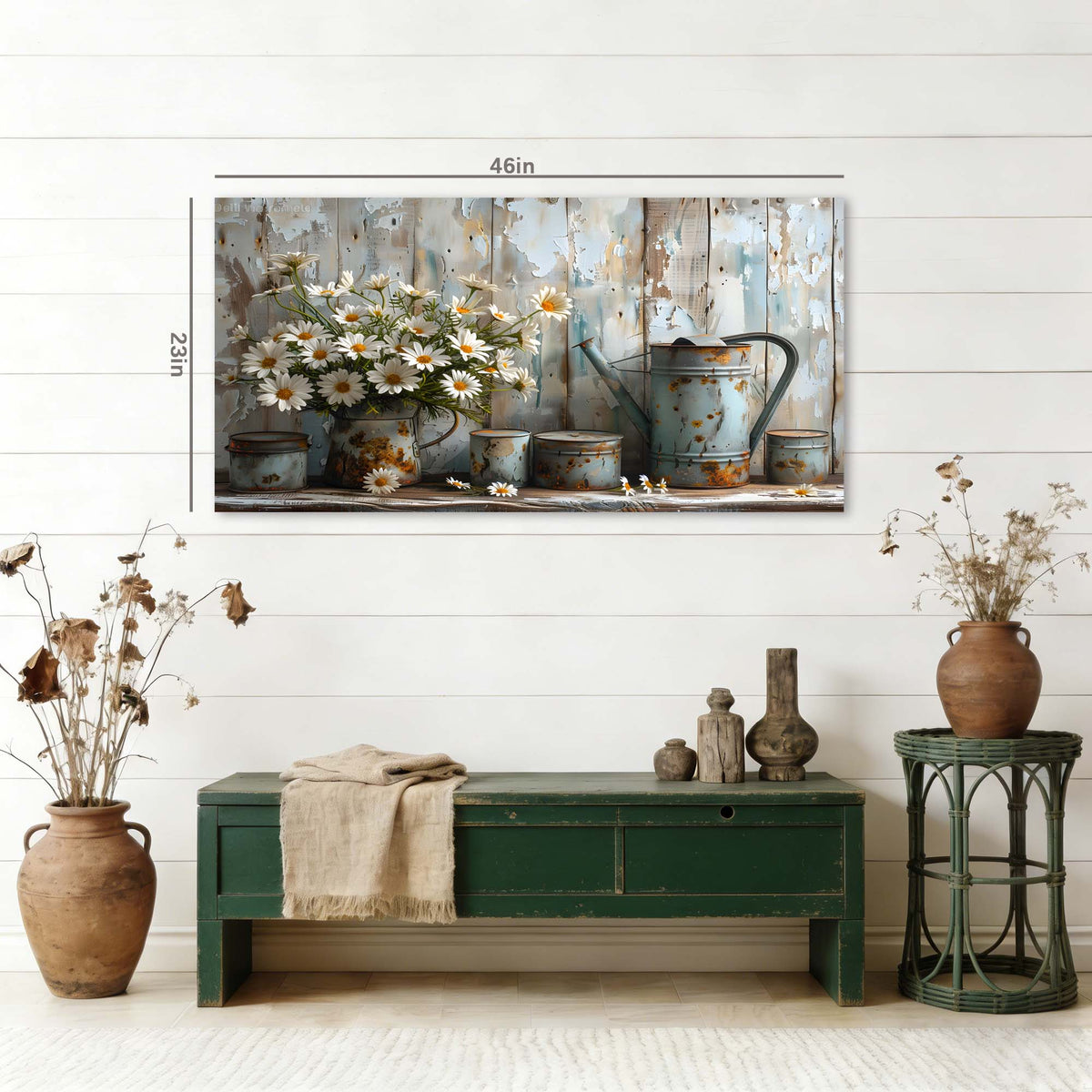 Gold Floral Wall Art for Living Room Canvas Painting Prints Art Deco Artwork Office Bedroom Decor