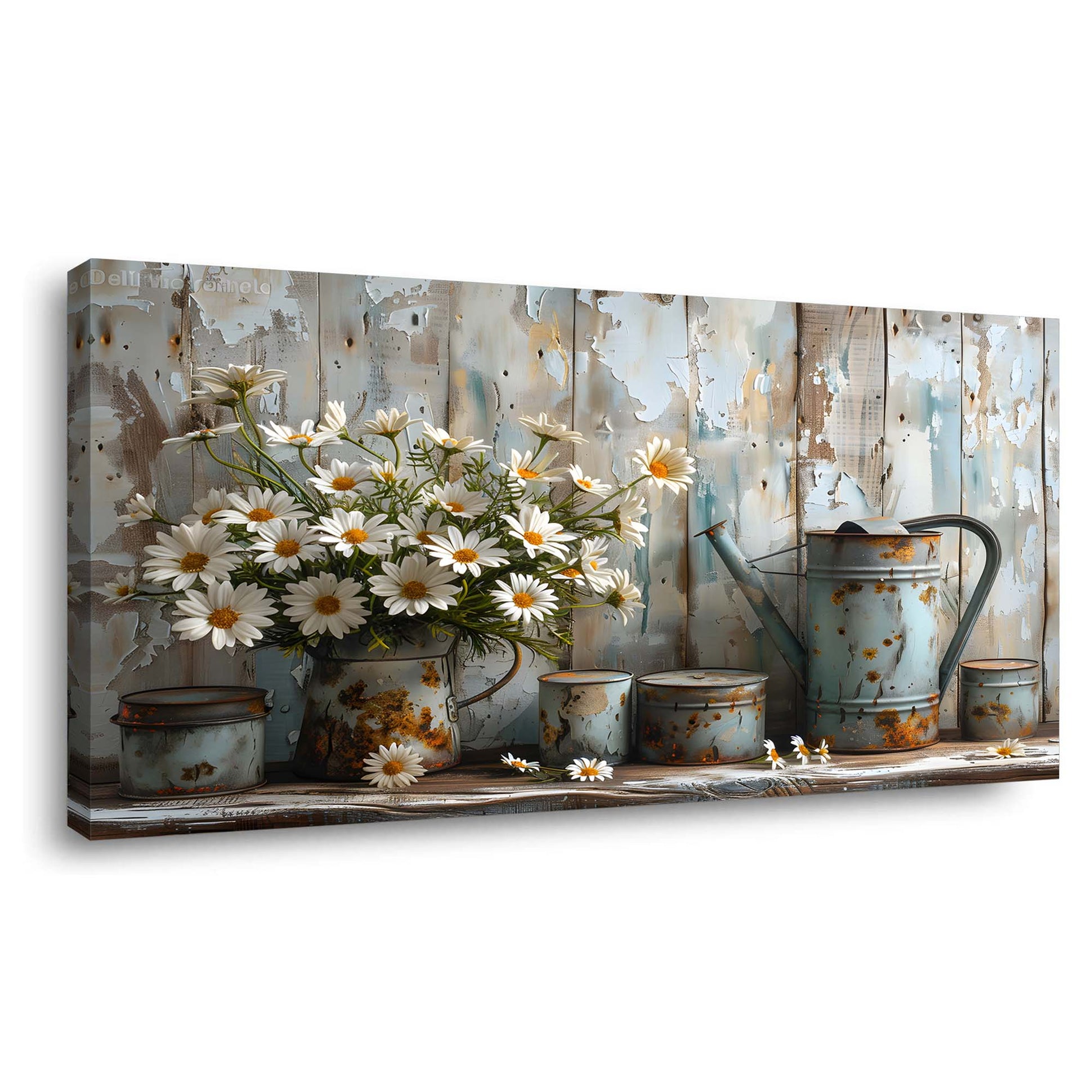 Gold Floral Wall Art for Living Room Canvas Painting Prints Art Deco Artwork Office Bedroom Decor