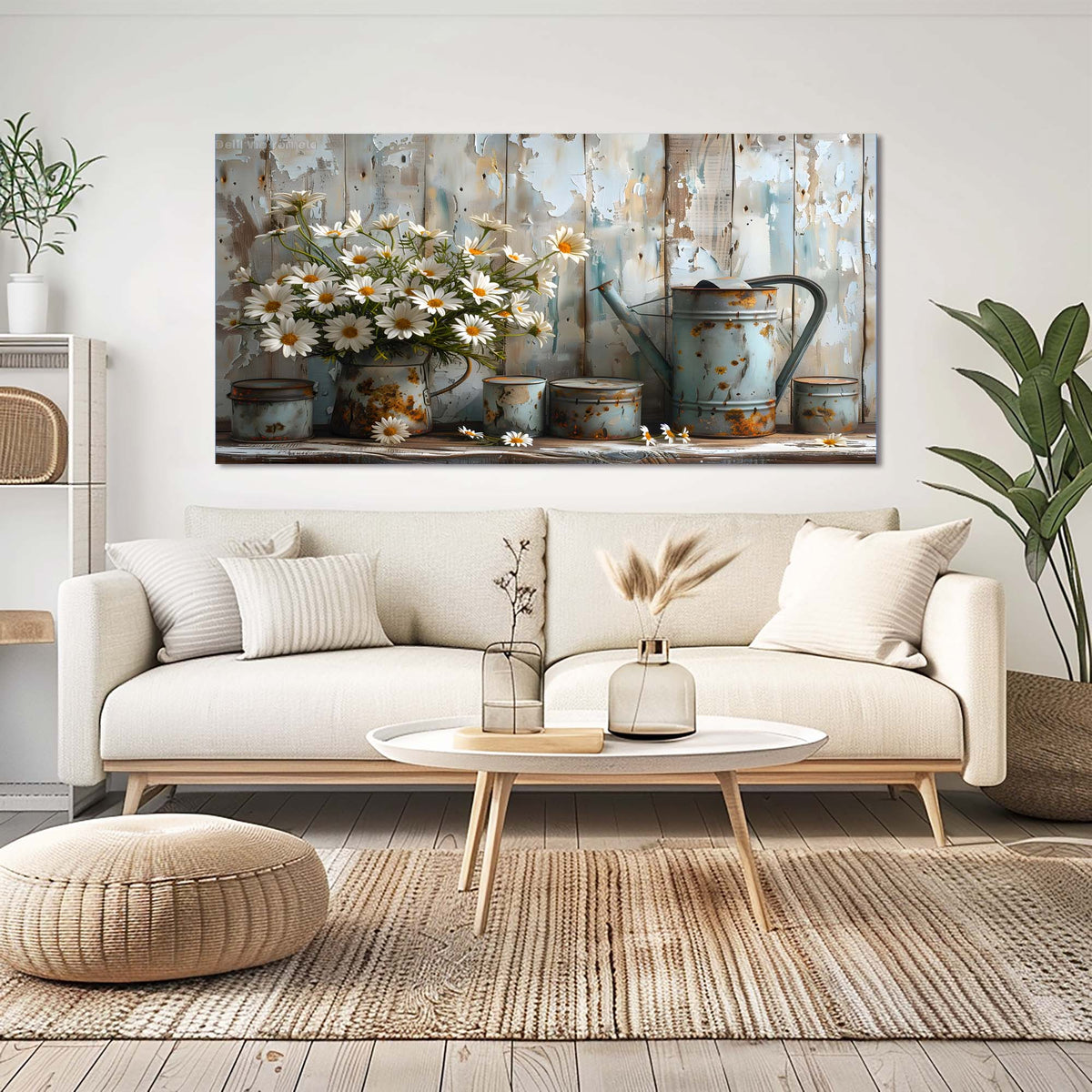 Gold Floral Wall Art for Living Room Canvas Painting Prints Art Deco Artwork Office Bedroom Decor