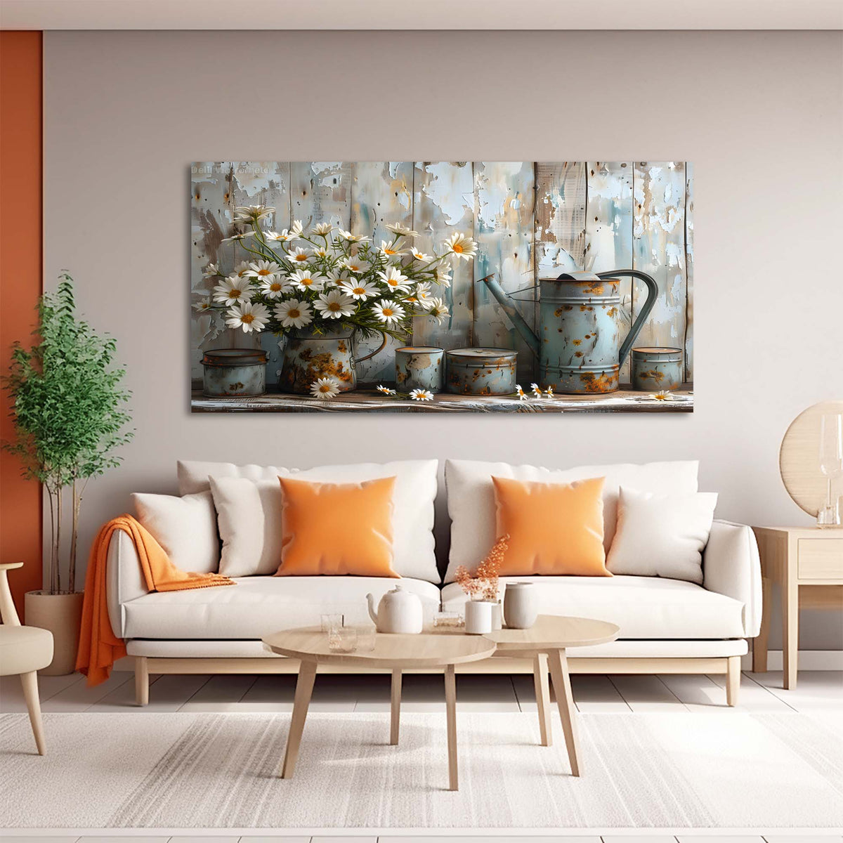 Gold Floral Wall Art for Living Room Canvas Painting Prints Art Deco Artwork Office Bedroom Decor
