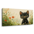 Black Pretty Floral Canvas Wall Art for Living Room Prints Artwork Bedroom Office Decor