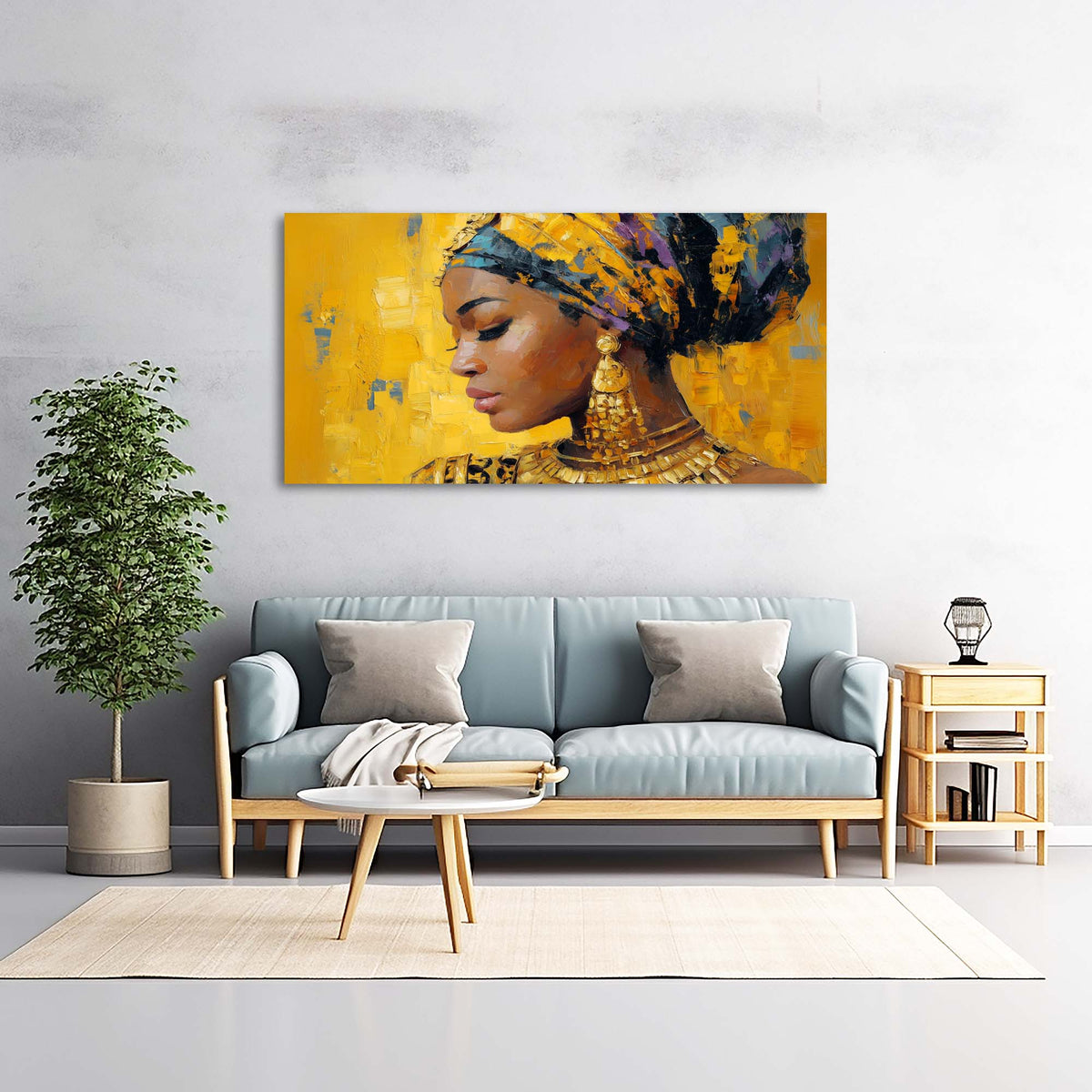 Navy Blue Abstract Wall Art for Living Room Canvas Painting Prints Art Deco Artwork Office Bedroom Decor