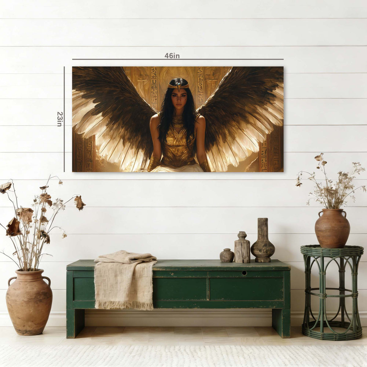 Gold Fantasy Religious Wall Art Art Deco Painting Prints Canvas Artwork Living Room Family Bedroom Office Decor