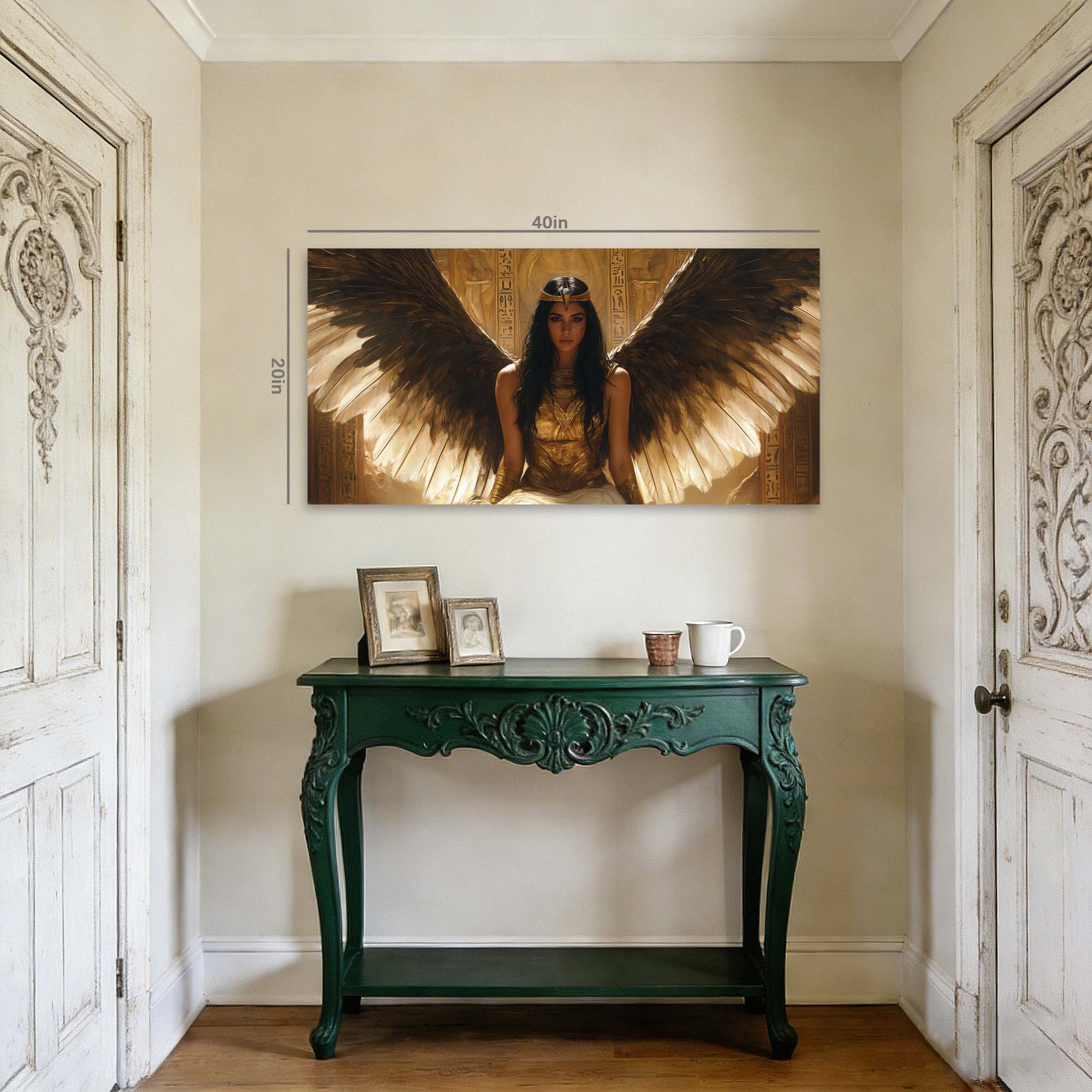 Gold Fantasy Religious Wall Art Art Deco Painting Prints Canvas Artwork Living Room Family Bedroom Office Decor