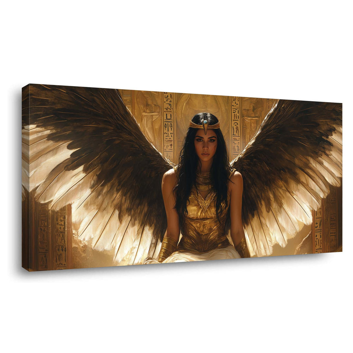 Gold Fantasy Religious Wall Art Art Deco Painting Prints Canvas Artwork Living Room Family Bedroom Office Decor